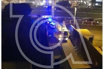 Aparatoso incendio de unos invernaderos en Las Remudas, junto a la GC-1/TA.